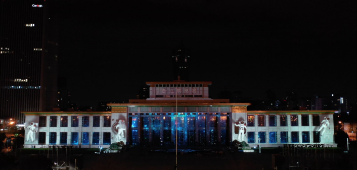 天空創(chuàng)想用科技點亮城市！杭州武林廣場3DMAPPING秀震撼上演！(圖4)